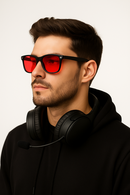 Gafas Anti Luz Azul con Lentes Rojas y Naranjas – Mejora tu Sueño y Protege tu Vista