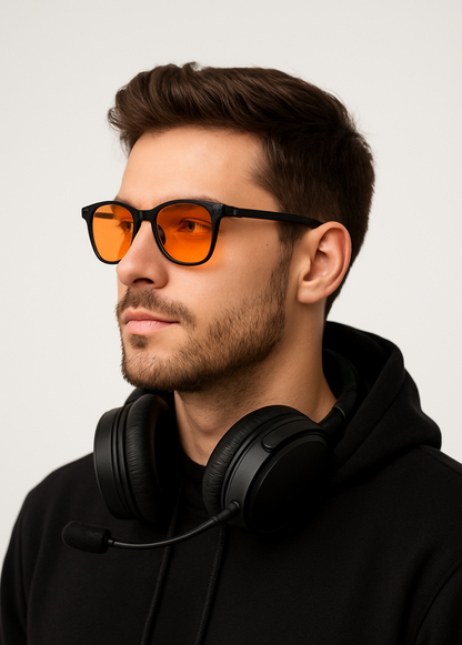 Gafas Anti Luz Azul con Lentes Rojas y Naranjas – Mejora tu Sueño y Protege tu Vista